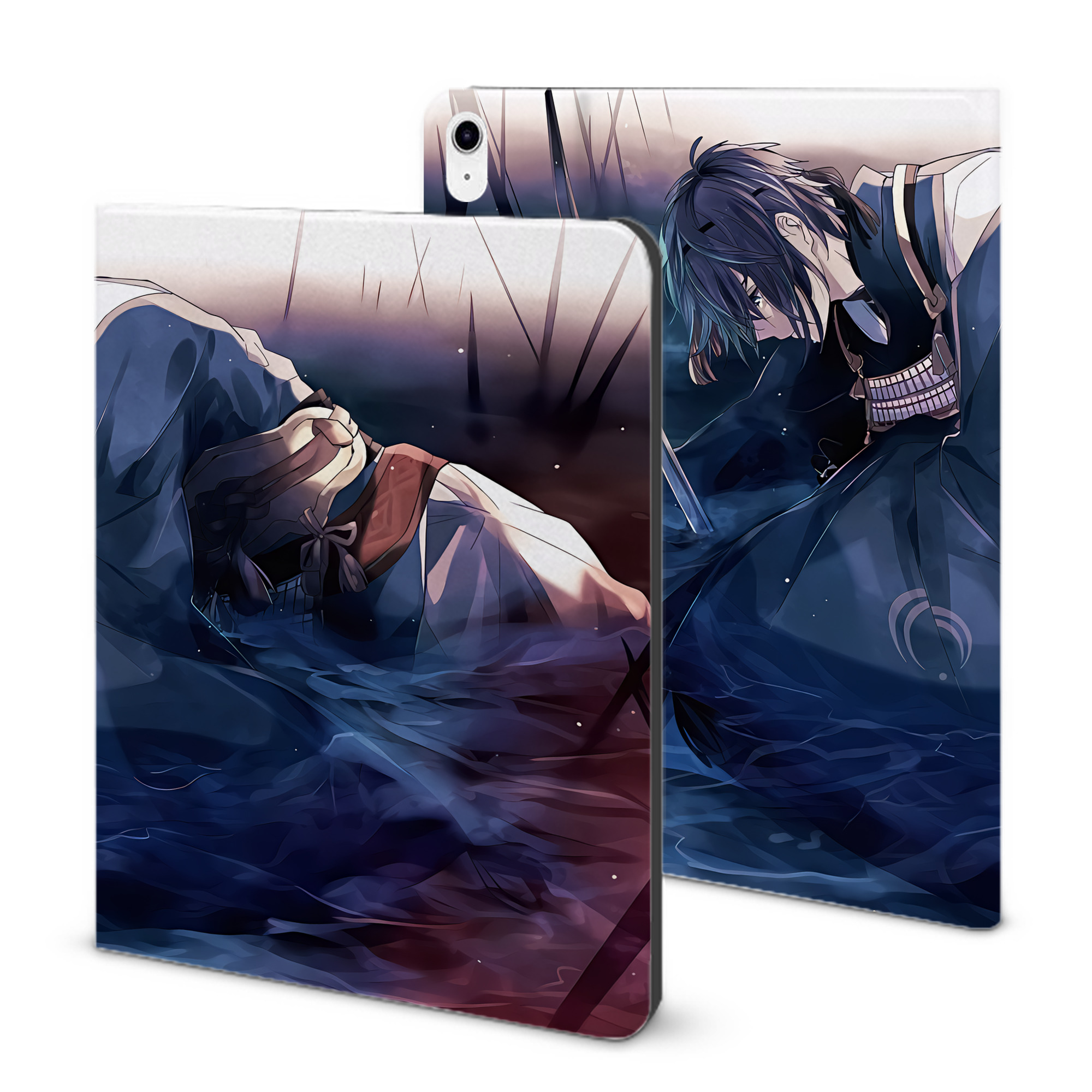 （画像用） 刀剣乱舞 Touken Ranbu IPad ケース ブック型 PUレザー TPU 耐衝撃 軽量 薄型 ペン収納なし 全面保護 IPad 各モデル対応